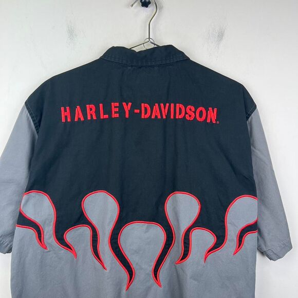 Harley Davidson Men's Mechanic Button Down Shirt Size Large - Picture 3 of 7